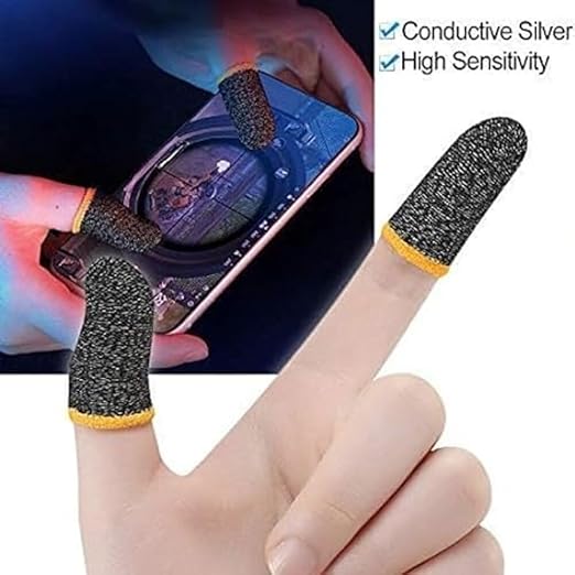 ZERO (5 Pair - 10 Pcs) Pubg Anti-Slip Thumb Sleeve, Slip-Proof Sweat-Proof Professional Touch Screen Thumbs Finger Sleeve for Pubg Mobile Phone Game Gaming Gloves Multi Colour
