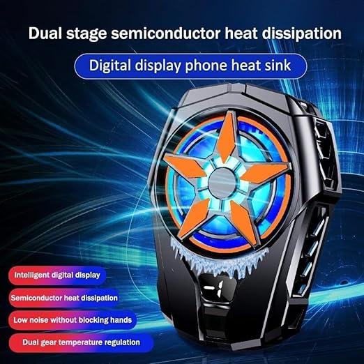 ZERO SL-09 Gear Shift Mobile Radiator Cooling 1 Fan Ergonomic Cooling Pad with Adjustable Height  (Black, Orange)