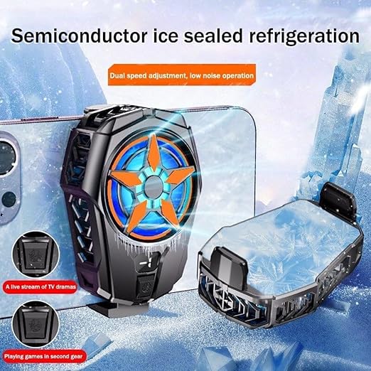 ZERO SL-09 Gear Shift Mobile Radiator Cooling 1 Fan Ergonomic Cooling Pad with Adjustable Height  (Black, Orange)