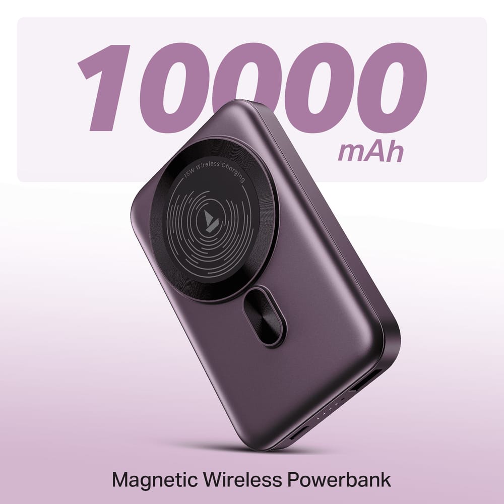 boAt EnergyShroom PB331 Magnacharge 10000mAh Magnetic Wireless Powerbank.